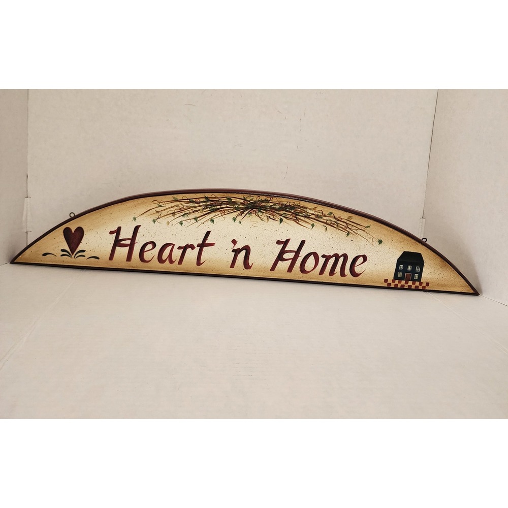 Unbranded Wall Plaque Home Decor OS Cream Good Primitive Heart n Home Arched